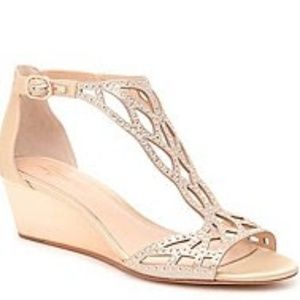 Vince Camuto Gold Metallic Wedge Sandal
